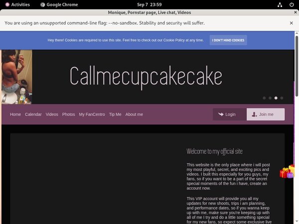 Callmecupcakeyan.modelcentro.com Without Card