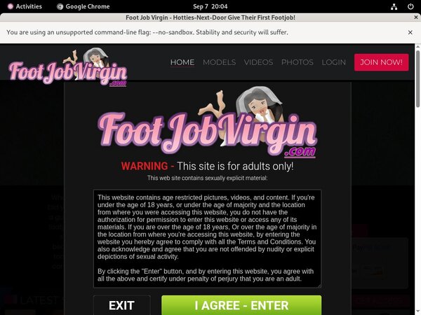 Foot Job Virgin Stream Foot Job Virgin Stream
