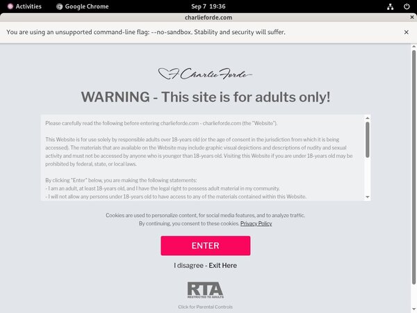 Free Charlieforde Account Discount Free Charlieforde Account Discount