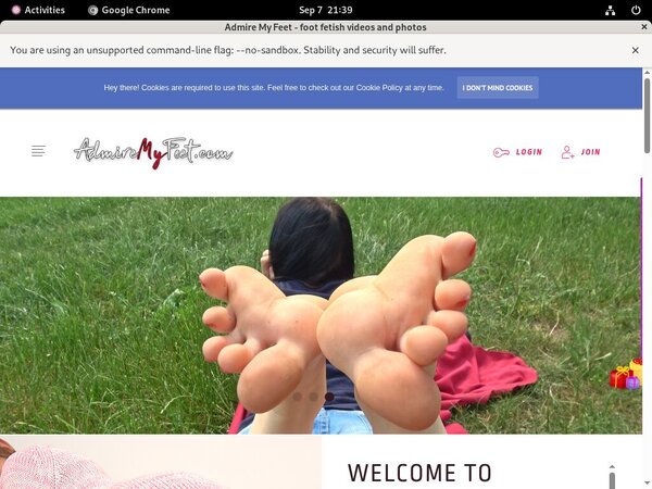 Free Password To Admiremyfeet.com