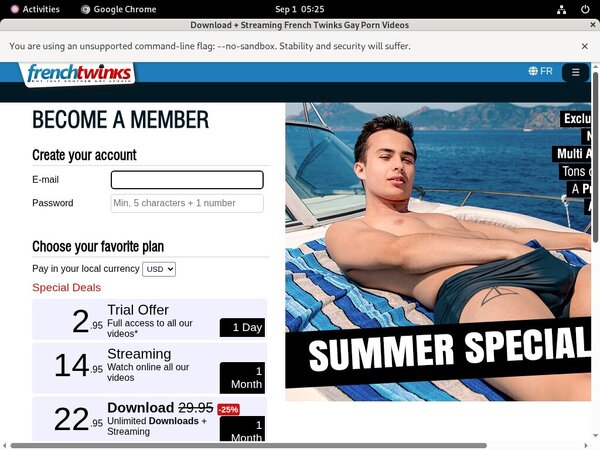 French Twinks Member Sign Up