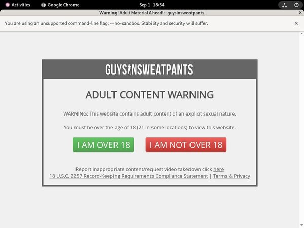 Guysinsweatpants.com Discount Password