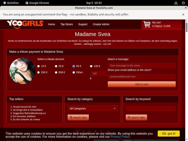 Madame Svea $1 Porn Trial Madame Svea $1 Porn Trial